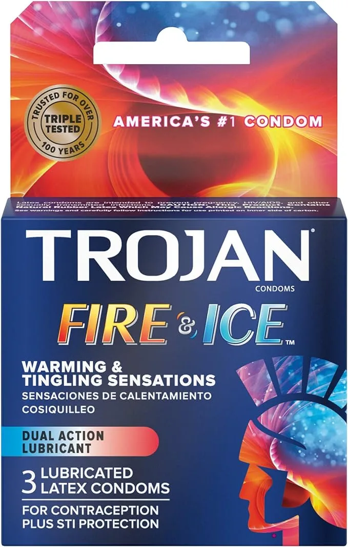 Trojan Fire and Ice Lubricated Condoms 3ct - B2B Online Shop in NYC