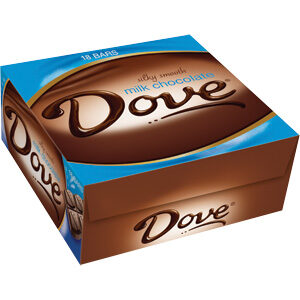 dove milk chocolate bar 18 ct