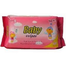 BABY WIPES 80ct REFILL PINK BOX