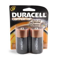 Duracell Batteries D 2 coppertop
