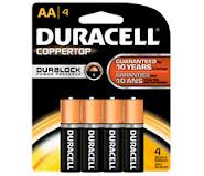 Duracell Coppertop Duralock AA 4 Batteries