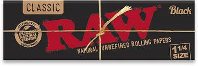 RAW Classic Black 1 1/4 Rolling Papers 24 Packs