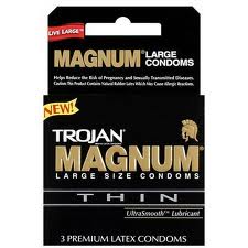 TROJAN MAGNUM THIN Condom NEW BLACK