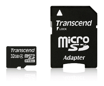 Transcend 32GB class 4 microSD Card SDHC Transcend