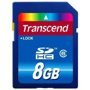 Transcend 8 GB SDHC Class 6 Flash Memory Card Transcend
