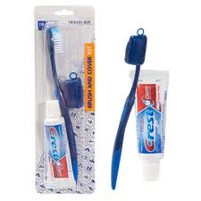 Travel Kit Toothbrush With Crest Toothpaste 0.8 oz 1