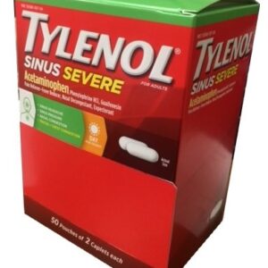 Tylenol Sinus Severe 50 packs of 2 Caplets