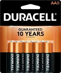 ''Duracell 1.5V Coppertop Alkaline AA BATTERIES, 8 Pack''