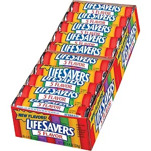 ''Lifesavers 5 Flavors CANDY 1.14oz, 20ct''