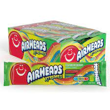 Airheads Xtremes Rainbow Berry Sour Candy 2oz, 18ct
