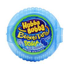 ''Hubba Bubba Sour Blue Raspberry Gum TAPE 2oz, 6ct''
