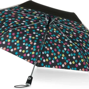 Totes Basic Auto Open Umbrella Colorful Dots