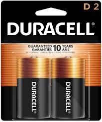 Duracell Coppertop D 2 Alkaline Batteries