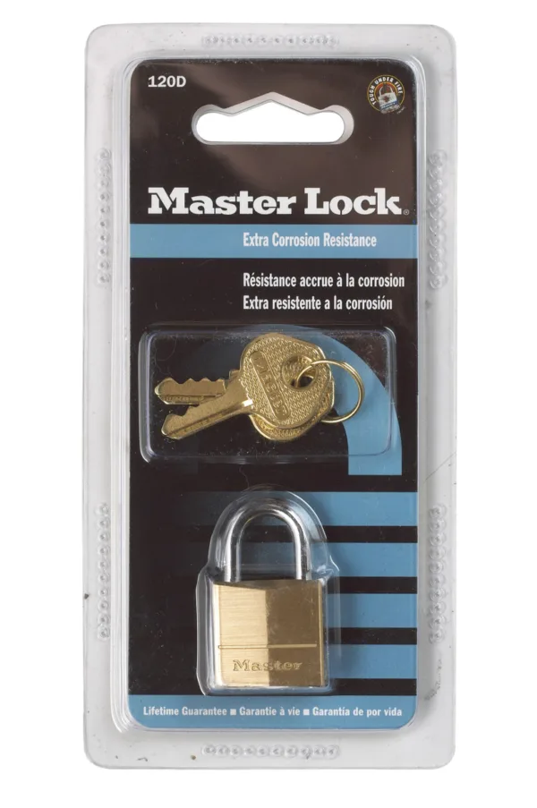 Master Lock 120D Brass Padlock 3/4"