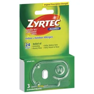 Zyrtec Allergy Tablets 10 mg 3 count