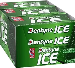 Dentyne Ice Spearmint Gum 16pcs, 9ct