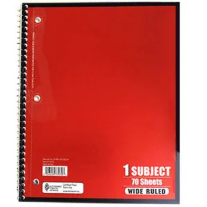 Spiral Notebook Wide Ruled 70 pages