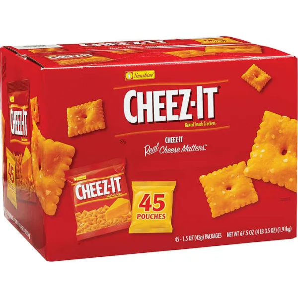 Cheez-It Baked Snack Crackers 1.5oz, 45ct