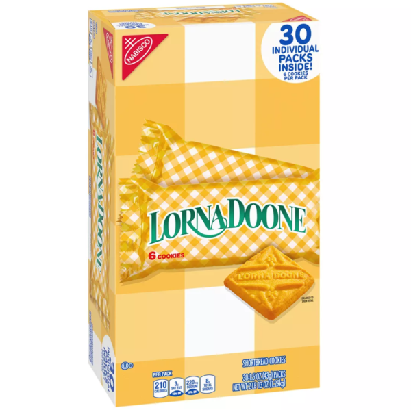 Lorna Doone Shortbread Cookies (6 Cookies per pack) 1.5oz, 30ct