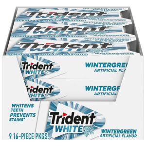 Trident White Wintergreen Gum 16pcs, 9ct