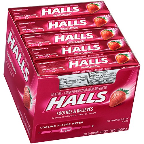 HALLS Cough Drops, Strawberry, 9 Drops, 20Pack B2B Online Shop in
