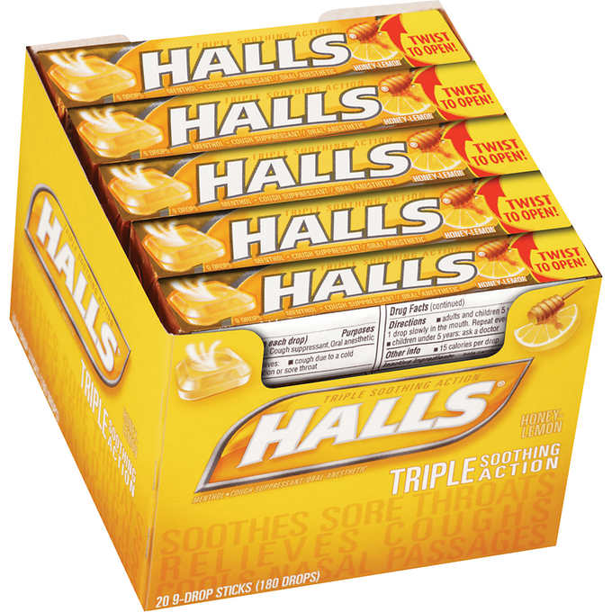 Halls Cough Drops, HoneyLemon, 20 ct B2B Online Shop in NYC