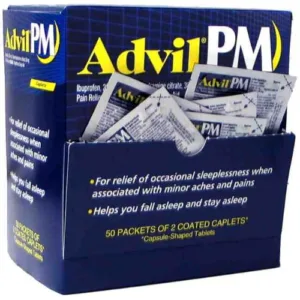 Advil Pm Tablets 200 mg 50 Packets of 2