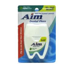 Aim Dental Floss Wax Nylon 120 yd