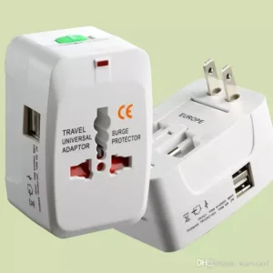 All in One Universal International Plug Adapter 2 USB Ports