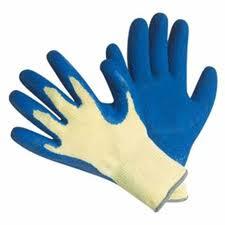 Blue Rubber Coated Heavy Weight Work Gloves