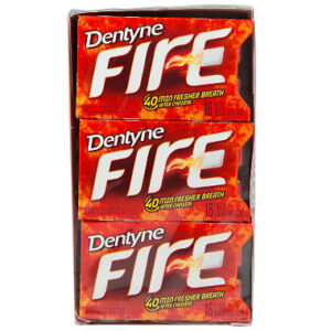 Dentyne ice Fire Sugar Free Gum 16 Piece Pack of 9