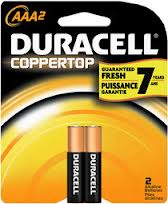 Duracell Coppertop AAA 2 Batteries 1