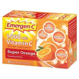 Emergen-C 1000 mg Vitamin C Super Orange 0.32oz, 30ct
