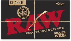 RAW Classic Black single Wide 25 packs