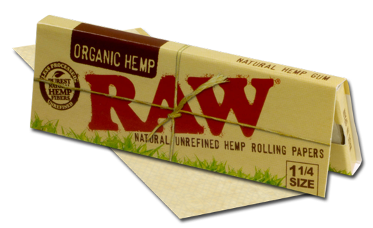 RAW Natural Unbleached Rolling Papers Organic 1.25