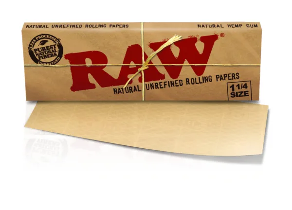 RAW Unbleached Organic 1.25 Cigarette Rolling Papers