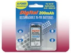Rechargeable Batterie 9V 1 pk 200mAh Ni MH 1