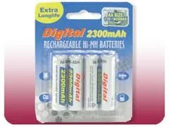 Rechargeable Ni MH Batterie AA 4 pk 2300mAh