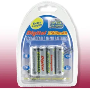 Rechargeble Battery AA 4 2500mAh