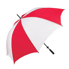 Red and White Jumbo Umbrella, 12ct