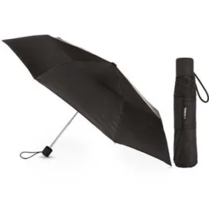 Totes Manual Black Folding Umbrella CC4