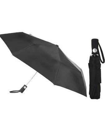 Totes Black Auto Folding Umbrella 7107