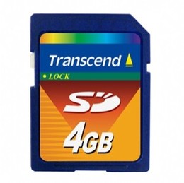 Transcend 4 GB SD Flash Memory Card TS4GSDC