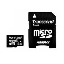 Transcend 4GB MicroSD Flash Memory Card