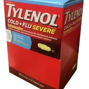 Tylenol Cold Flu Severe 50 packs of 2 Caplets
