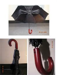 Wooden Handle Automatic Folding Umbrella, 12ct