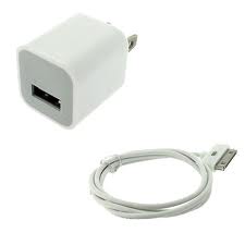 iPhone USB Wall Home ChargerCable for 4S 4