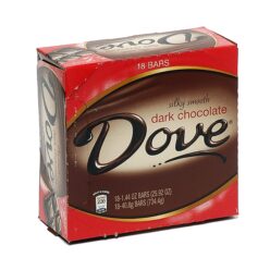 Dove Dark Chocolate Bar 1.44oz, 18ct