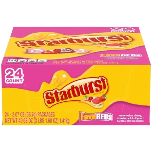 Starburst FaveREDS Candy 2.07oz, 24ct