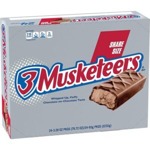 3 Musketeers Share Size Candy Bar 3.28oz, 24ct